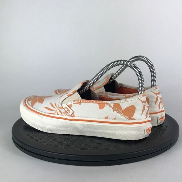 Vans Classic Slip On Ultra Cush Orange/Floral Casual Shoes Women’s Size 7 - Picture 6 of 11